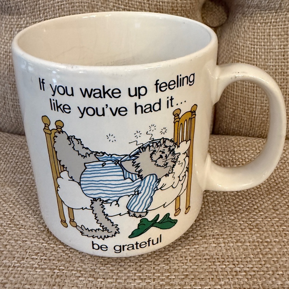 White Cat Mug with Fun Graphic Cat lover